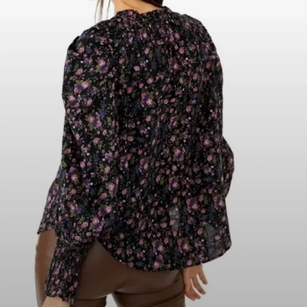 Free people meant to be floral blouse cotton size XS